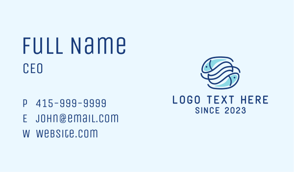 Fish Sea Harmony Business Card Design Image Preview