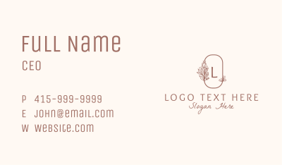 Floral Wreath Lettermark  Business Card Image Preview