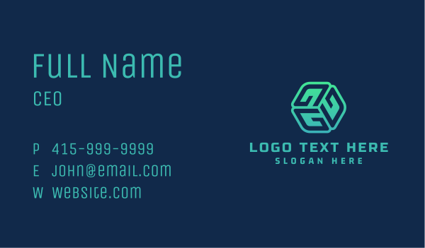 Tech Gaming Letter G Business Card Design Image Preview