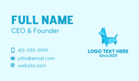 Blue Dog Origami Business Card Image Preview