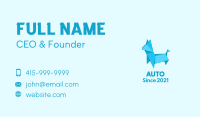 Blue Dog Origami Business Card Image Preview