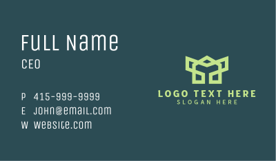Green Robotic Symbol Business Card Image Preview