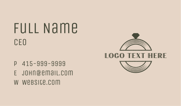 Wedding Ring Jewelry Business Card Design Image Preview