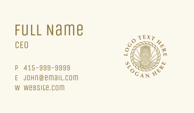 Greek Goddess Woman Business Card Image Preview