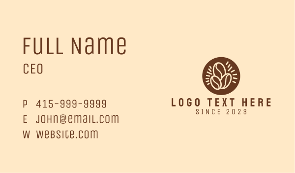 Coffee Bean Group Business Card Design Image Preview