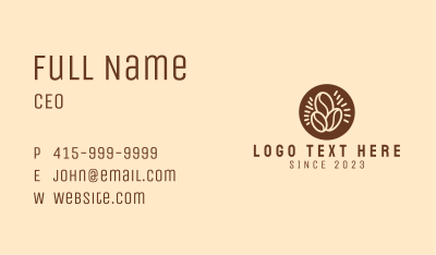 Coffee Bean Group Business Card Image Preview