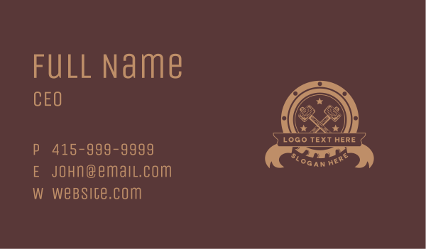 Hammer Saw Carpentry Business Card Design Image Preview