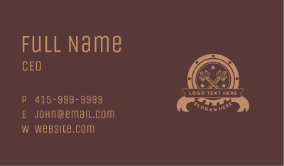 Hammer Saw Carpentry Business Card Image Preview