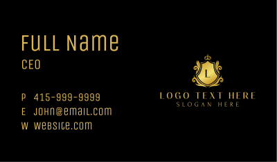 Crown Shield Boutique Business Card Image Preview