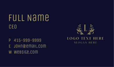 Ornament Boutique Lettermark Business Card Image Preview