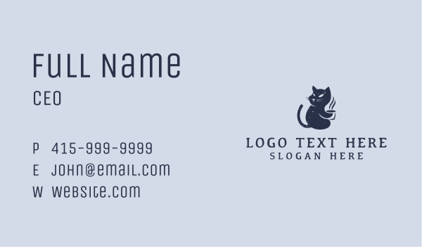 Pet Coffee Cat Business Card Design Image Preview