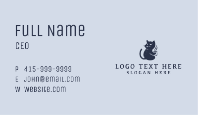 Pet Coffee Cat Business Card Image Preview