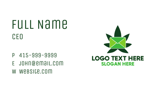 Marijuana Mail Business Card Design Image Preview