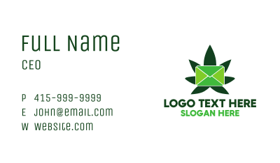 Marijuana Mail Business Card Image Preview