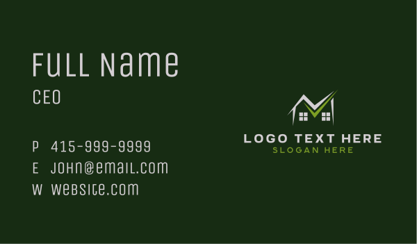 Check Houses Realty  Business Card Design Image Preview