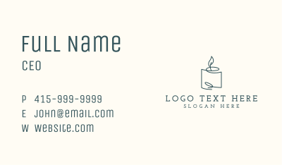 Candle Wax Decoration Business Card Image Preview