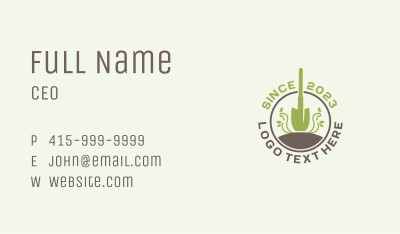 Nature Garden Shovel Business Card Image Preview