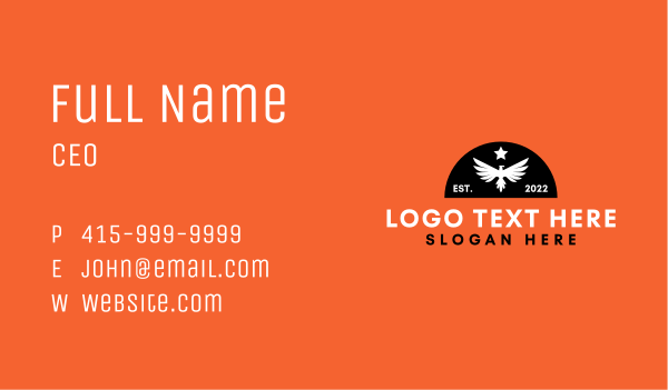 Generic Eagle Star Business Card Design Image Preview