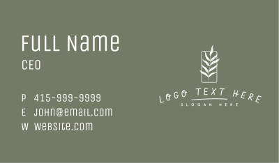 Vintage Organic Skincare Business Card Image Preview
