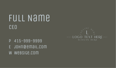 Luxe Elegant Lettermark Business Card Image Preview