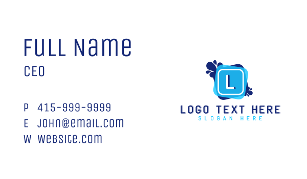 Cool Fresh Water Business Card Design Image Preview