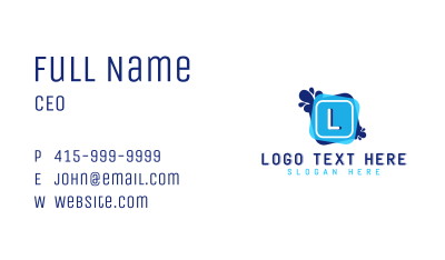 Cool Fresh Water Business Card Image Preview