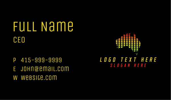 Radio DJ Australia Business Card Design Image Preview