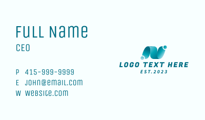 Digital Letter N Business Card Image Preview