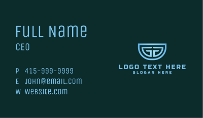 Double G Monogram Business Card Image Preview