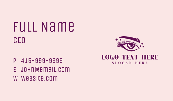 Eyelash Fashion Beautician Business Card Design Image Preview