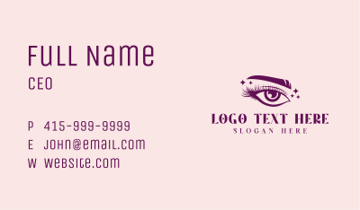 Eyelash Fashion Beautician Business Card Image Preview