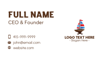 Iron Galleon Ship Business Card Image Preview