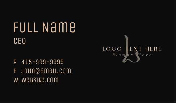 Elegant Business Lettermark Business Card Design Image Preview