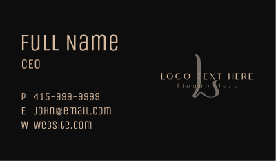 Elegant Business Lettermark Business Card Image Preview