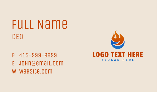 Refrigerator Fuel Ice Fire Business Card Design Image Preview