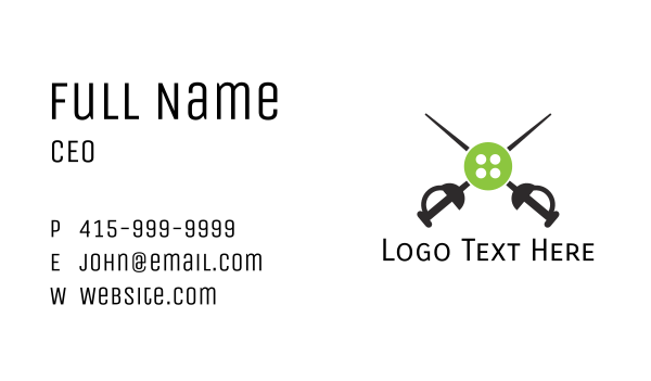 Button Sword Business Card Design Image Preview