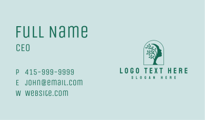 Tree Leaf Face Business Card Image Preview