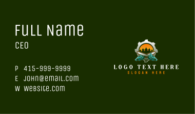 Chainsaw Timber Cutter Business Card Image Preview