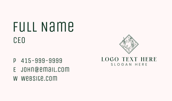 Hand Florist Spa Business Card Design Image Preview