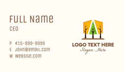 Geometrical Forest Park Business Card Image Preview