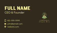 Natural Tree Sunset Business Card Design