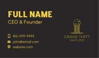 Golden Building Outline  Business Card Image Preview