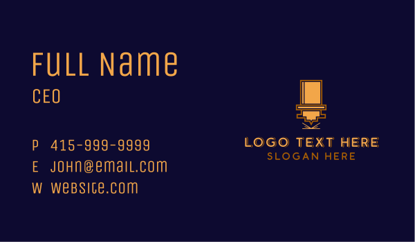 Industrial Laser Engraving Business Card Design Image Preview