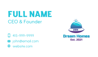 Gradient UFO Spaceship Business Card Image Preview
