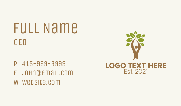 Natural Vegetarian Leaves  Business Card Design Image Preview