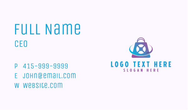 Ecommerce Shopping Bag Business Card Design Image Preview