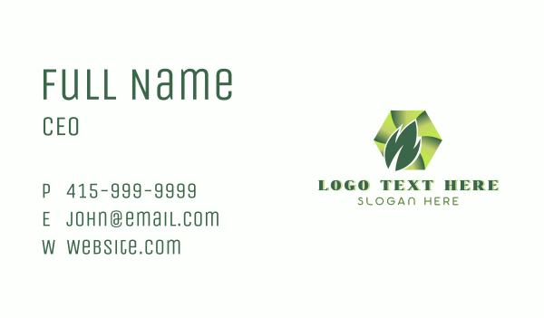 Eco Leaf Farming Business Card Design Image Preview