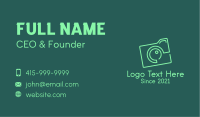 Minimalist Green Camera Business Card Image Preview