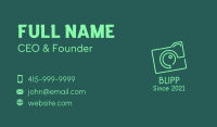 Minimalist Green Camera Business Card Image Preview