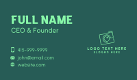 Minimalist Green Camera Business Card Preview